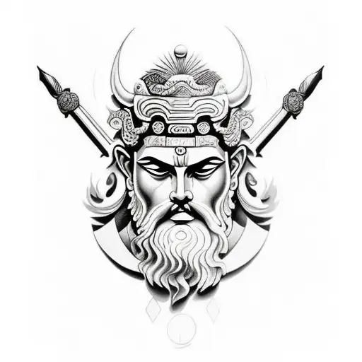 Greek God Ares tattoo design idea