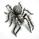 spider crawling tattoo design idea