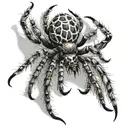 spider crawling tattoo design idea