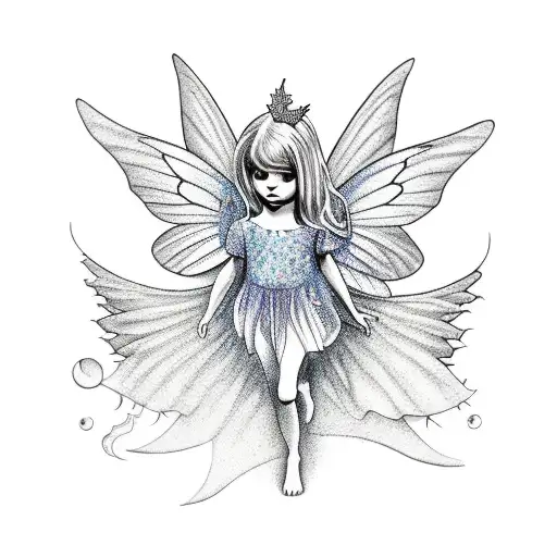 Fairy tattoo design idea