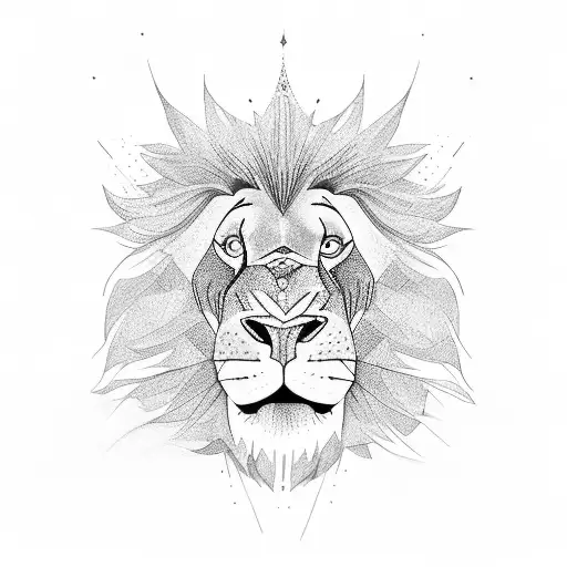 king lion tattoo design idea