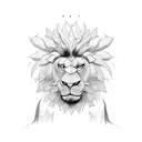 king lion tattoo design idea