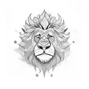 king lion tattoo design idea