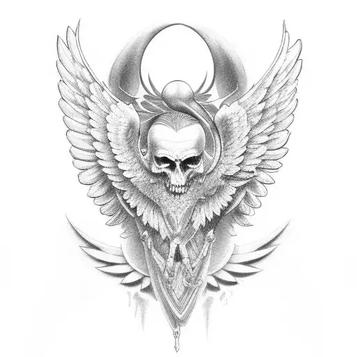 heaven wings tattoo design idea