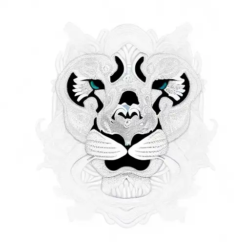 Garter wide lace tattoo design idea