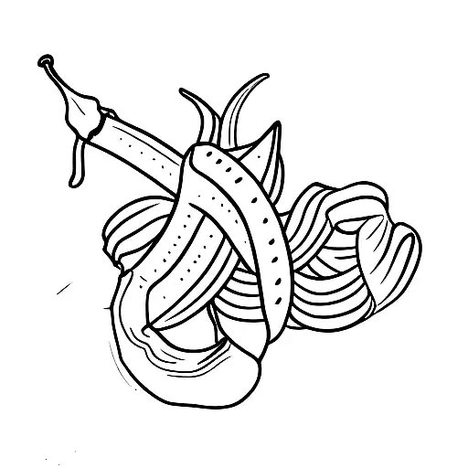banana peel tattoo design idea
