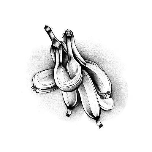 banana tattoo design idea