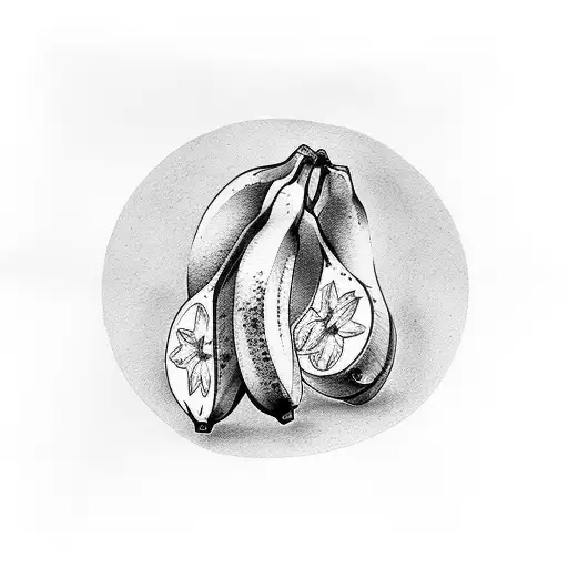 banana tattoo design idea