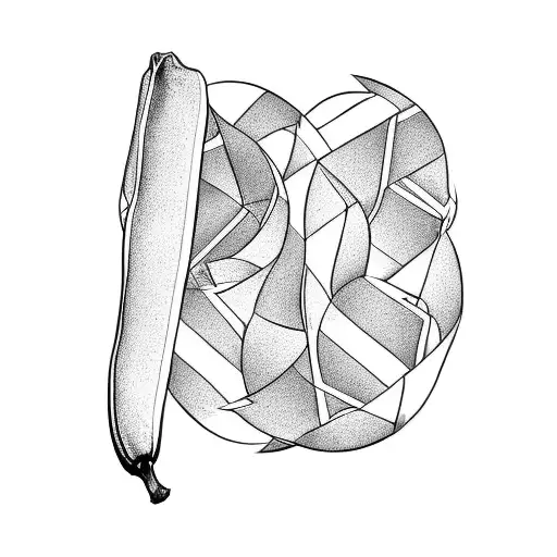 banana peel tattoo design idea