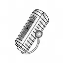 microphone cello piano tattoo design idea