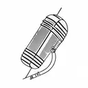 microphone cello piano tattoo design idea