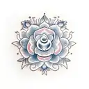 flor de loto con mariposa  tattoo design idea