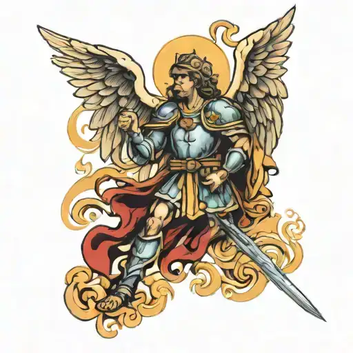Saint Michael tattoo design idea