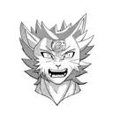 Naruto e baby kurama tattoo design idea