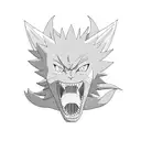 Naruto e baby kurama tattoo design idea