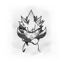 Naruto e baby kurama tattoo design idea