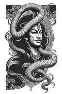 Make a tattoo design for fore arm with shiva snake and covered glowers with 888 tattoo design idea