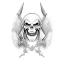 Grim Reaper with hood  tattoo design idea