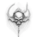 Grim Reaper with hood  tattoo design idea