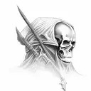 Grim Reaper with hood  tattoo design idea