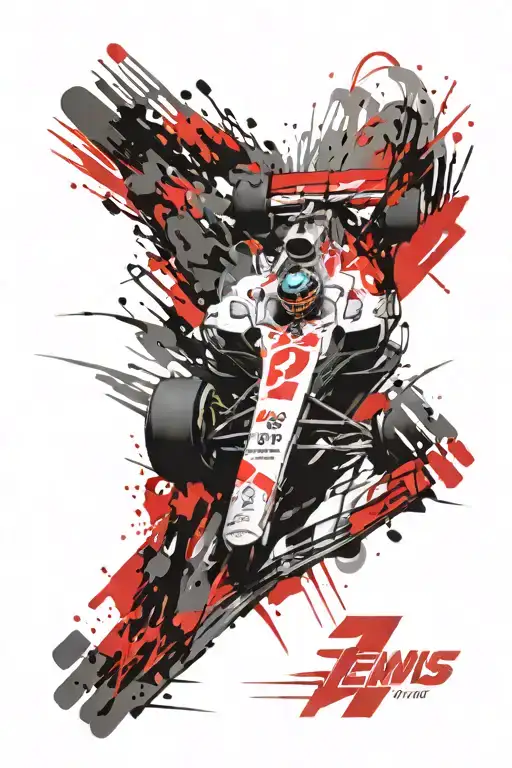 Formula 1 car racing lewis hamilton tattoo design idea