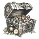 treasure chest tattoo design idea