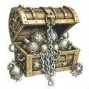 treasure chest tattoo design idea