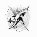 hammer shark tattoo design idea