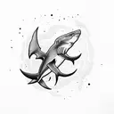 hammer shark tattoo design idea