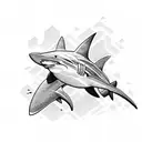 hammer shark tattoo design idea