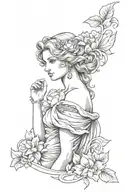 full body Aphrodite realistic beautiful girl shoulder tattoo tattoo design idea