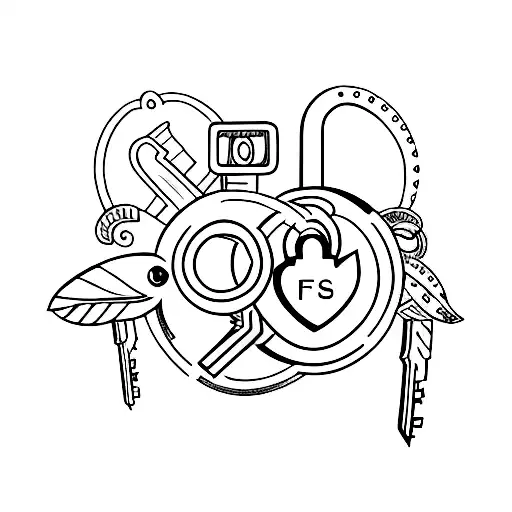 ﻿ Small key lock couple tattoos tattoo design idea