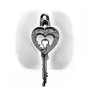matching lock and key couple tattoos that shows love  tattoo design idea