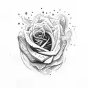 Rose eagle tattoo design idea