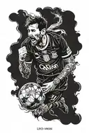Leo messi if he was a Lannister tattoo design idea