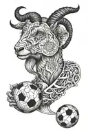 messi goat and the world cup tattoo design idea