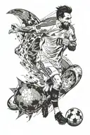 messi goat and the world cup tattoo design idea