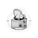 Create a tattoo design that features a vintage record player with grungy music playing tattoo design idea