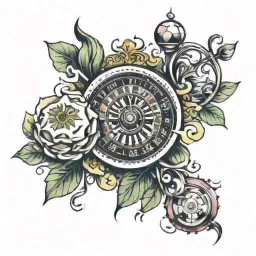 Casino arm theame and gambling tattoo design idea