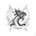  a dragon  wrapped around the forearms tattoo design idea