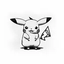 pikachu tattoo design idea