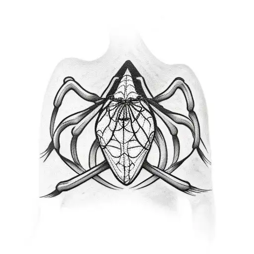 lungs with spider lilies  tattoo design idea