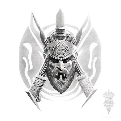 ares god of war tattoo design idea