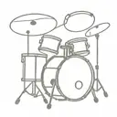 drum set tattoo design idea