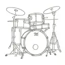 drum set tattoo design idea
