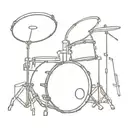 drum set tattoo design idea
