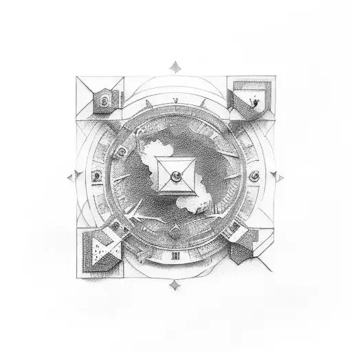 roman pluto symbol tattoo design idea