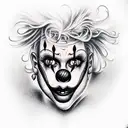 clown maniac tattoo design idea