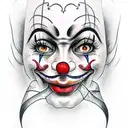 clown maniac tattoo design idea