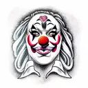 clown maniac tattoo design idea